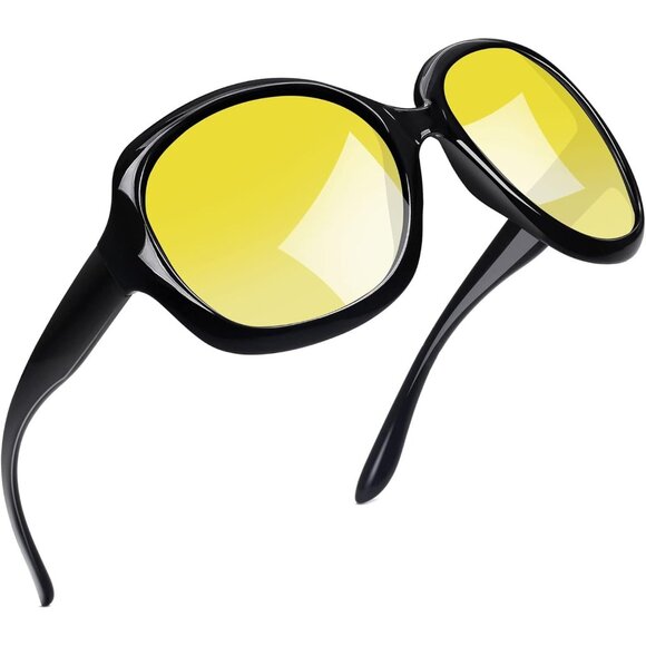 Women\'s Driving Yellow Lens Trendy Polarized Driving Sun Glasses UV Protective main image 4